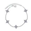 Star Constellation Bracelet with Moissanite Stones in Platinum-Plated 925 Sterling Silver