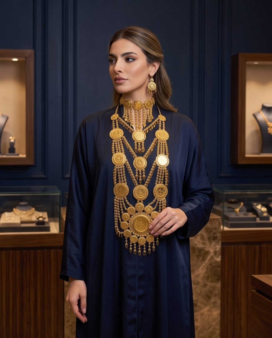 21K Gold-Plated 925 Sterling Silver Traditional Statement Jewelry Set