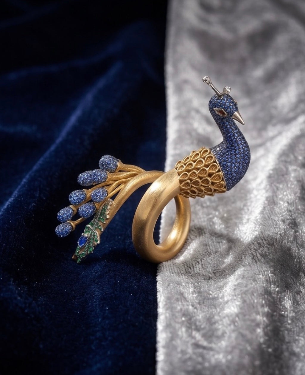 Peacock Majesty 925 Sterling Silver Ring