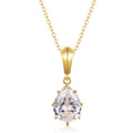 Pear Cut D Color Moissanite Necklace 925 Sterling Silver